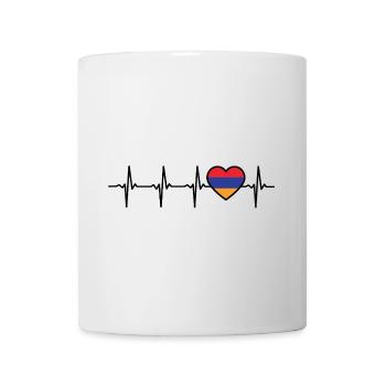 Armenien Herzschlag Flagge Armenier - Tasse - Weiß - Vorne