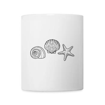 Coquillage, Étoile De Mer, Escargot - Mug blanc - blanc - Devant