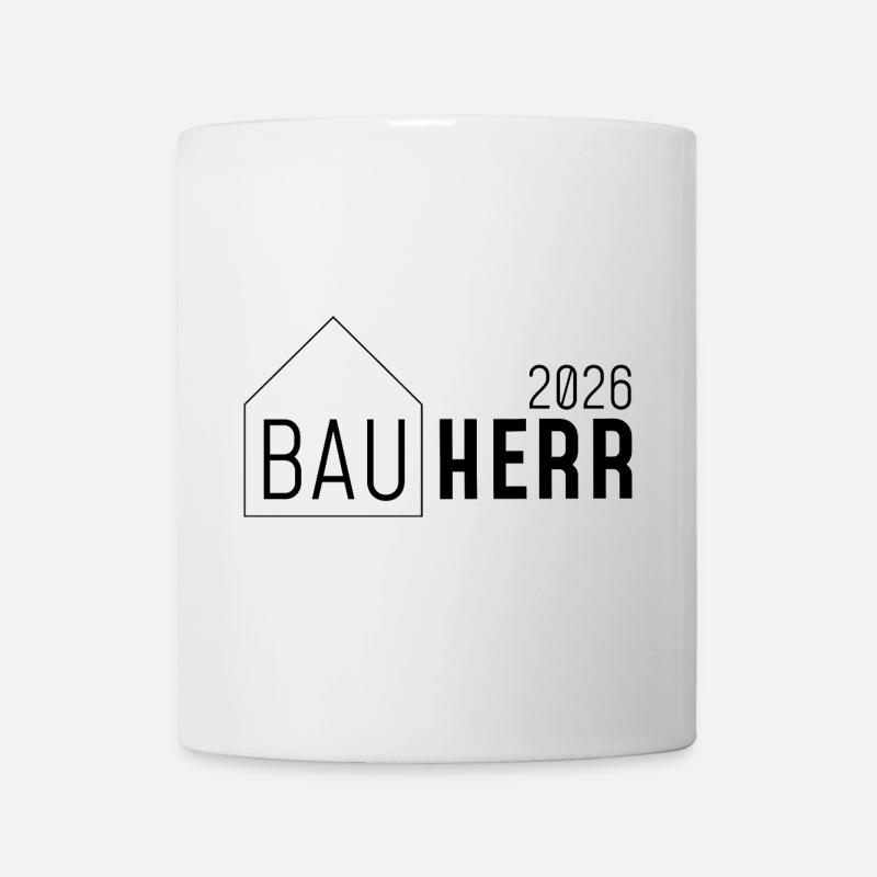 Constructeur avec maison 2026 - Mug blanc - blanc