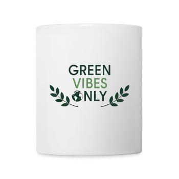 Green Vibes Only Minimal Nature - Mug - white - Front