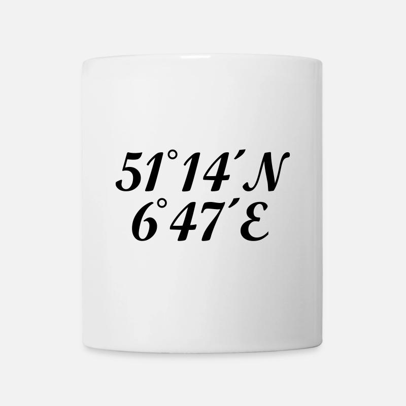 Düsseldorf Düsseldorfer Koordinaten - Tasse - Weiß