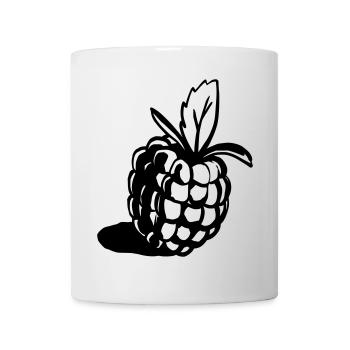 Himbeere Design klassisch - Tasse - Weiß - Vorne