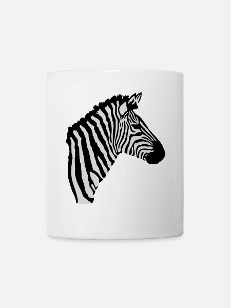 A zebra's head - Mug - white