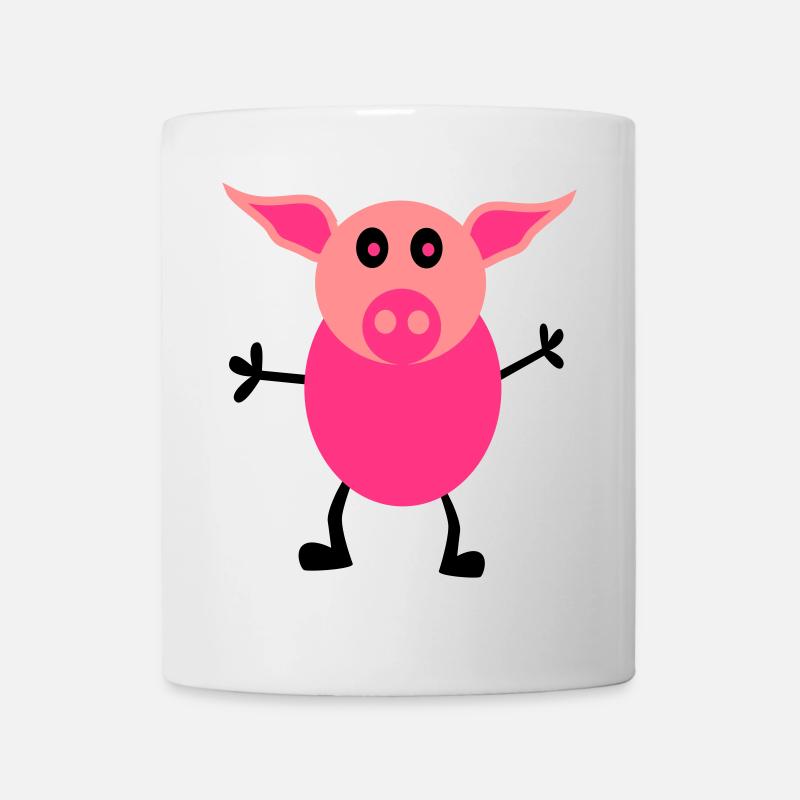 Schweine Männchen - Tasse - Weiß