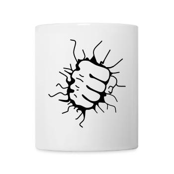 Faustschlag Faust Fäustling Punch - Tasse - Weiß - Vorne