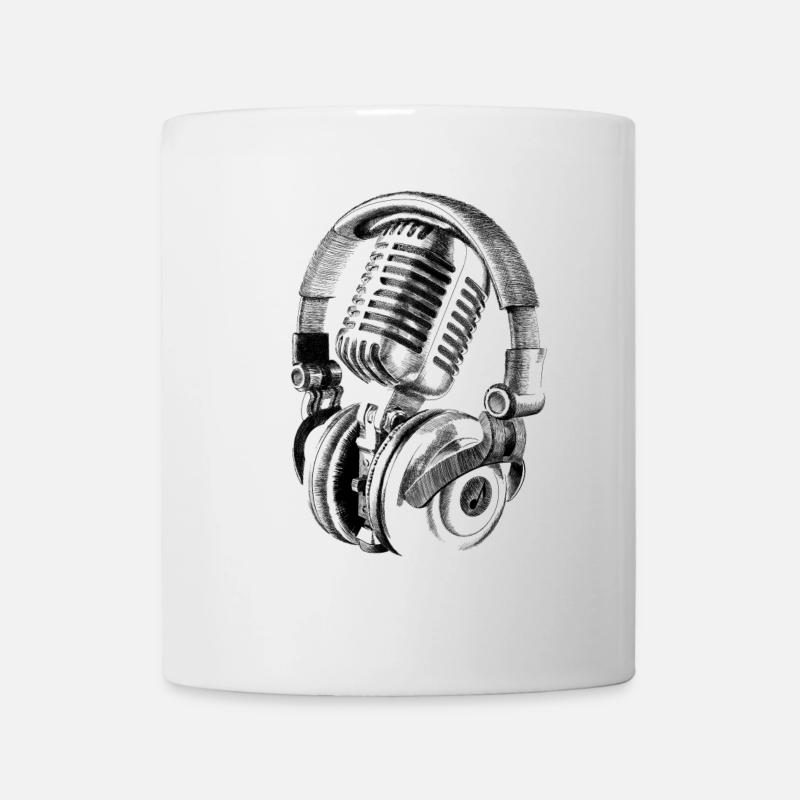 Mikrophon - Tasse - Weiß