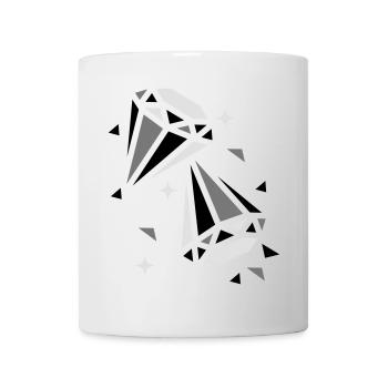 Zwei Diamanten - Tasse - Weiß - Vorne