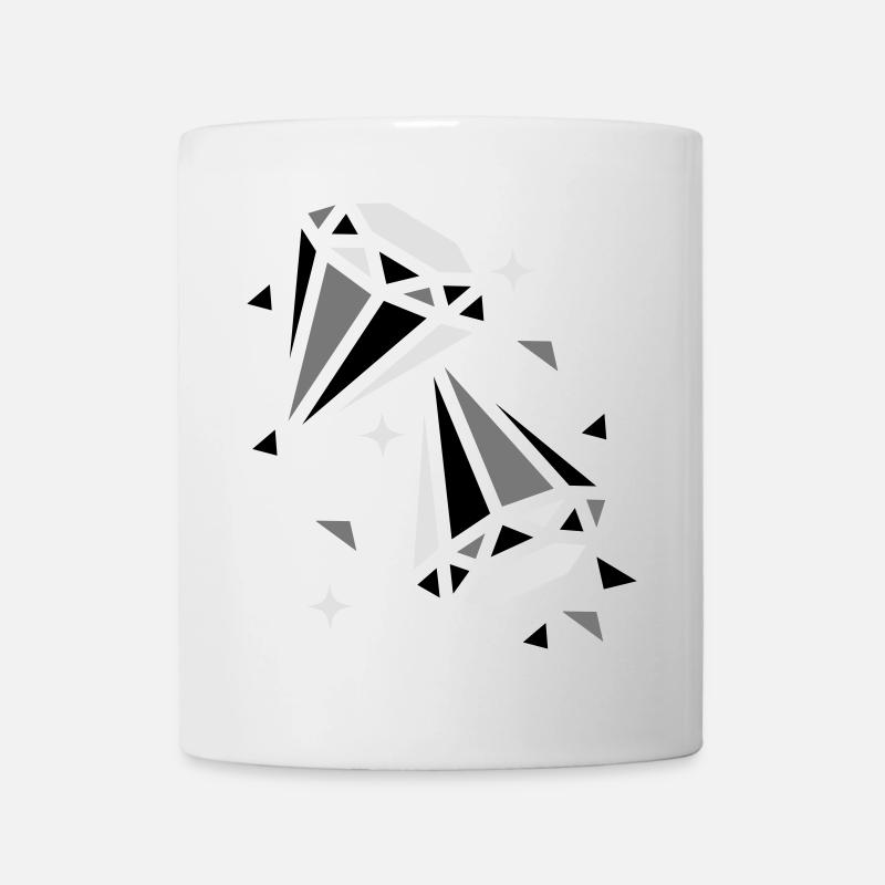 Zwei Diamanten - Tasse - Weiß