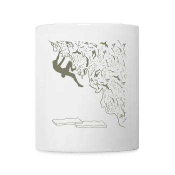Klettern Bouldern - Tasse - Weiß - Vorne