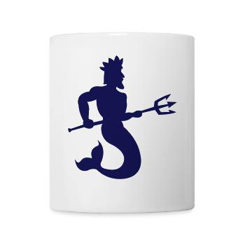 Wasserkönig mit Dreizack - Tasse - Weiß - Vorne