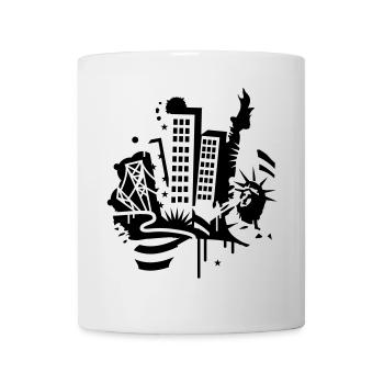 Ein New York City Design im Graffiti Stil - Tasse - Weiß - Vorne
