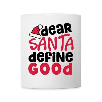 Liebe Sankt definiert gutes - lustiges Weihnachtszitat - Tasse - Weiß - Vorne