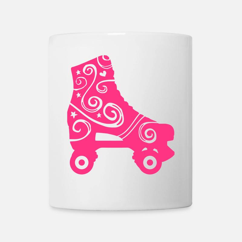 Dekorierter Rollschuh - Tasse - Weiß
