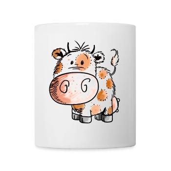 Süßes Kuhbaby - Kuh - Kühe - Kind - Baby - Geburt - Tasse - Weiß - Vorne