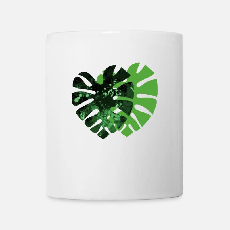 Monstera-Pflanze - Tasse - Weiß