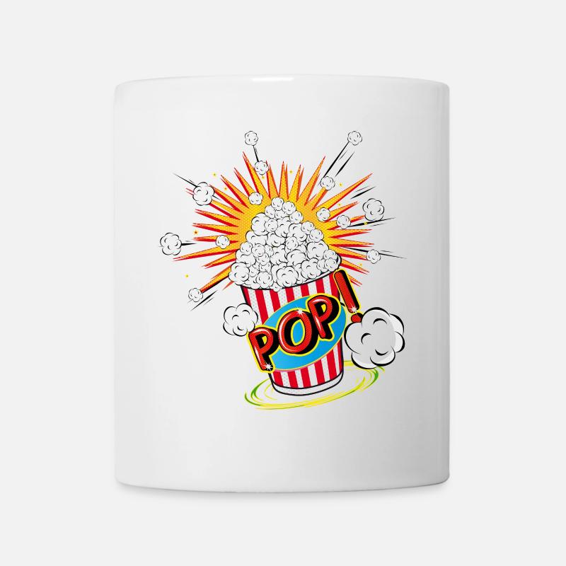 Popcorn in pop art style - Mug - white