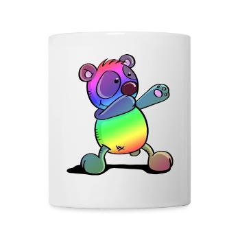 Bunter Pandabär - Dab Dance - Dabbing - Panda - Tasse - Weiß - Vorne