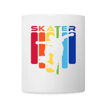 Skater Kids Rainbow Silhouette - Tasse - Weiß - Vorne