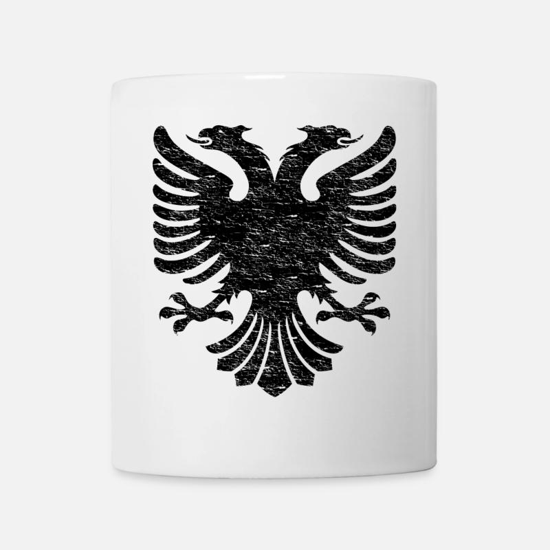 Aigle albanais aigle bicéphale Shqiptar albanais - Mug blanc - blanc