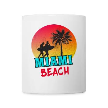 Miami Beach / Retro / Cadeau / USA - Mug blanc - blanc - Devant