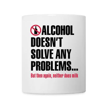 L'alcool ne résout pas les problèmes ... Mais - Mug blanc - blanc - Devant