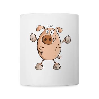 Porcs-cochons de Saustarkes - sanglier - Bache - Mug blanc - blanc - Devant