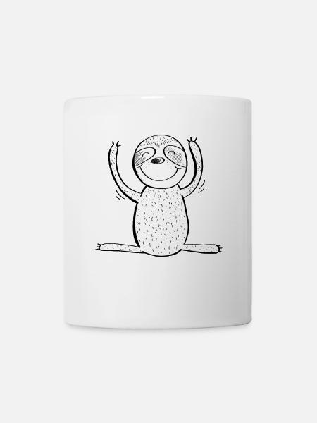 Kleines Faultier - Sloth Cartoon - Tasse - Weiß