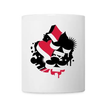 Quatre cartes à jouer symboles le Carreau , le - Mug blanc - blanc - Devant