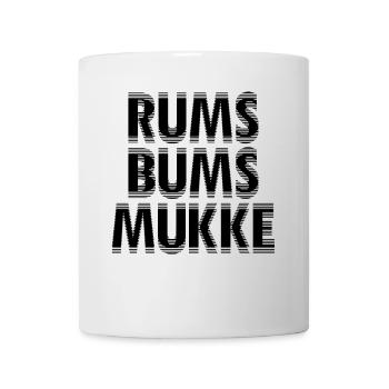 mukke, music, fidget, front, techno, hard, raven - Mug - white - Front