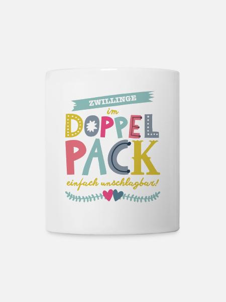 Zwillinge Neutral - Tasse - Weiß