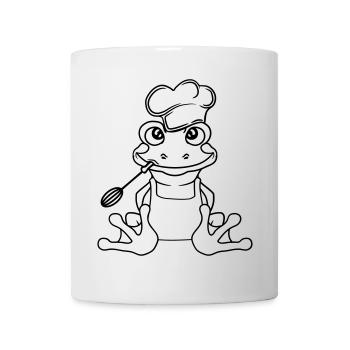 cuisinier chef cuisinier cuisine délicieuse manger épices gril - Mug blanc - blanc - Devant