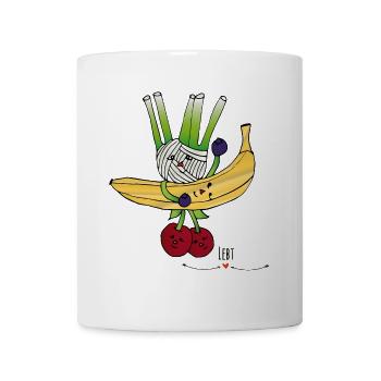 Surfeur de fruits et légumes - Mug blanc - blanc - Devant