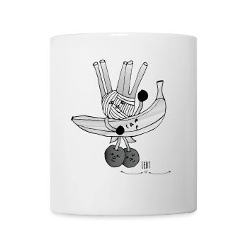 Surfer aus Gemüse und Obst - Tasse - Weiß - Vorne