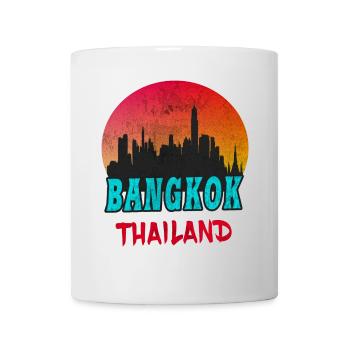 Bangkok Skyline / Thailand Gift Vintage Retro - Mug - white - Front