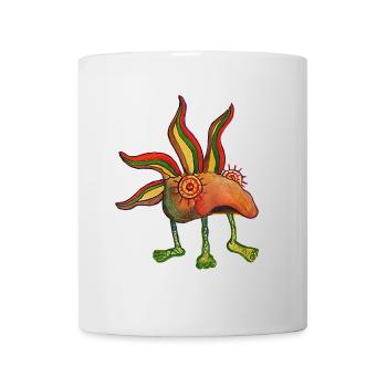 kreative Karikatur - Tasse - Weiß - Vorne