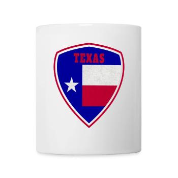 Texas Wappen Emblem Flagge Geschenk - Tasse - Weiß - Vorne