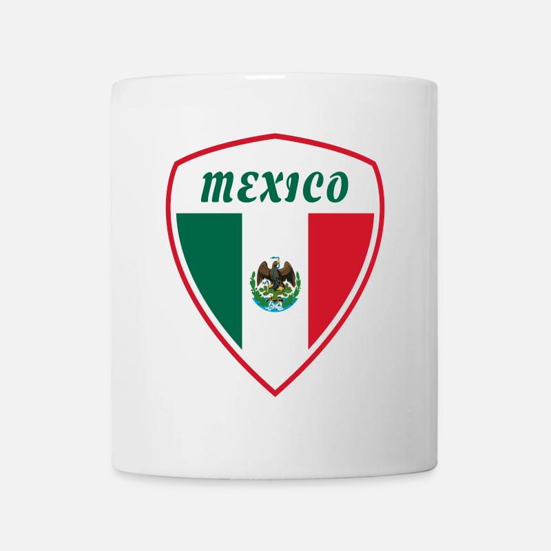 Mexique Armoiries drapeau Amérique centrale cadeau - Mug blanc - blanc