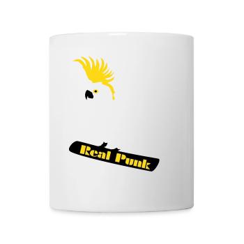 Real Punk - Cacatoès, perroquet, vrai punk, oiseau - Mug blanc - blanc - Devant