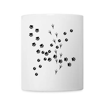 Les animaux suivent les animaux sauvages de la forêt - Mug blanc - blanc - Devant