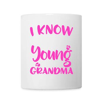 Je sais que j'ai l'air trop jeune pour être une chemise de grand-mère - Mug blanc - blanc - Devant