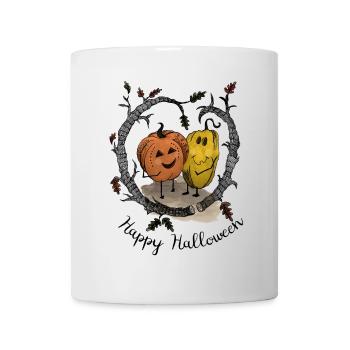 Citrouilles Happy Halloween - Mug blanc - blanc - Devant