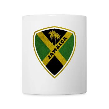 Jamaïque Armoiries Vintage / Cadeau Caraïbes Drapeau - Mug blanc - blanc - Devant