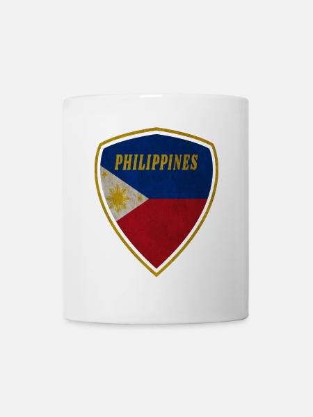 Philippinen Wappen Vintage Geschenk Flagge Manila - Tasse - Weiß