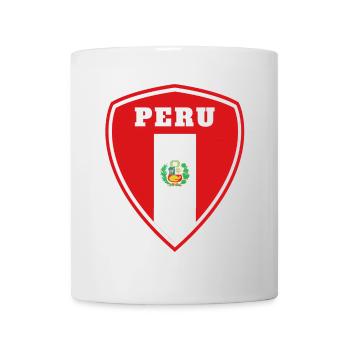 Peru Wappen / Geschenk Südamerika Flagge Lima - Tasse - Weiß - Vorne