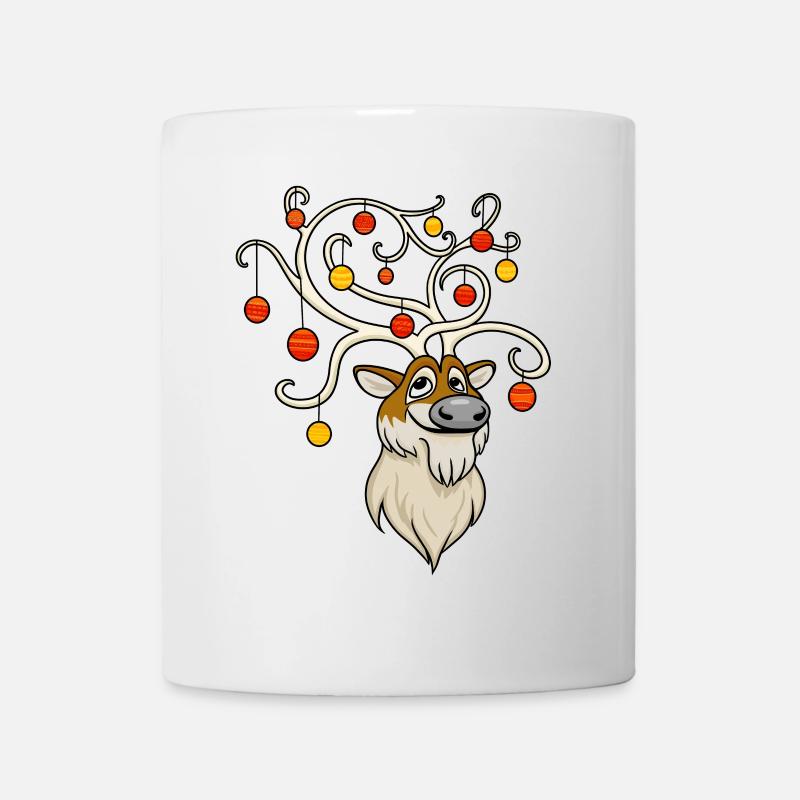 Festive Reindeer - Mug - white