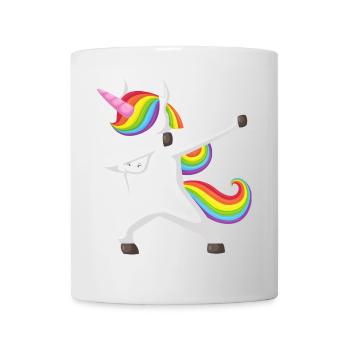 Unicorn Dab, Dabbendes Unicorn, DAB, Rainbow - Mug - white - Front