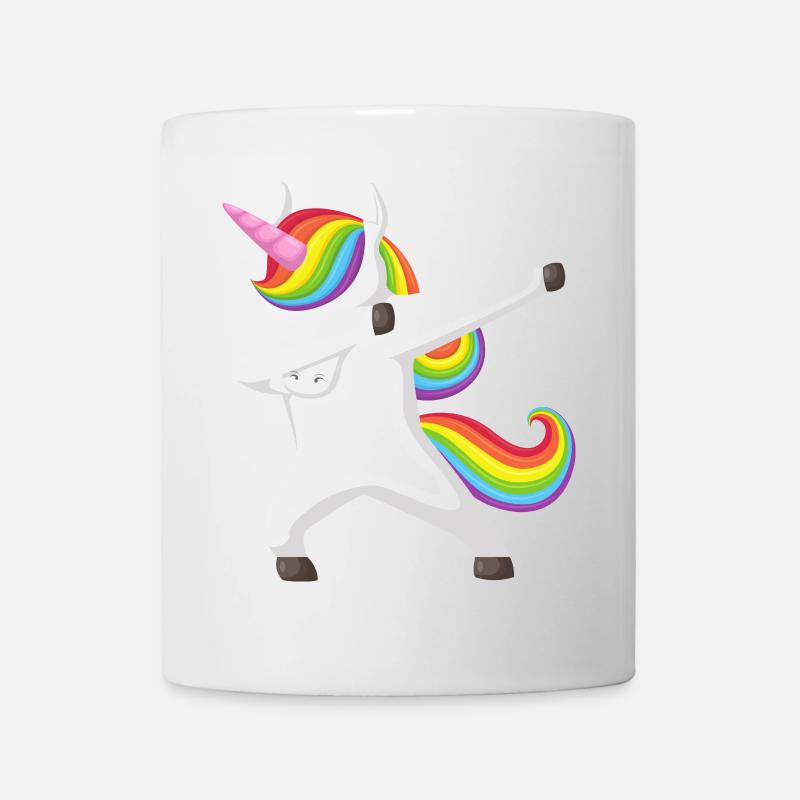Einhorn Dab, Dabbendes Einhorn, DAB, Regenbogen - Tasse - Weiß