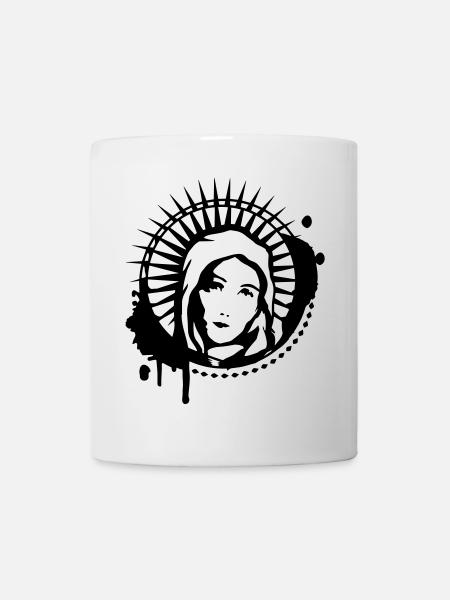 Un portrait de la Sainte Vierge Sainte Marie - Mug blanc - blanc