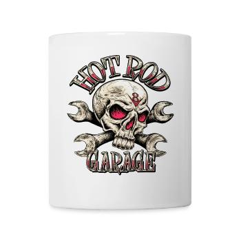Hot Rod Garage V8 - Tasse - Weiß - Vorne