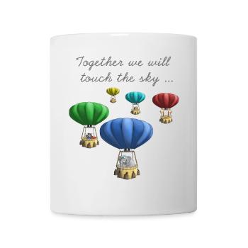 Ballons à air chaud colorés - Mug blanc - blanc - Devant